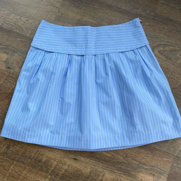 Madewell Dresses & Skirts - Madewell Cotton Pinstripe Skirt Light Blue 8
